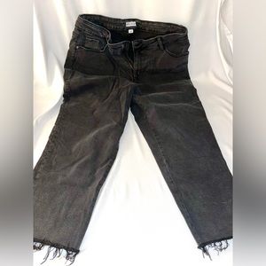 Ava and Viv distressed black plus size mon jeans stretchy size 20w